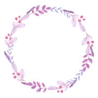 aquarelle de couronne de fleurs png