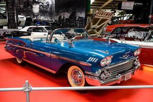 SINSHEIM, GERMANY - MAI 2022 blue cabrio Chevrolet Impala Convertible photo