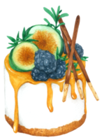 Dessertkuchen Aquarell png