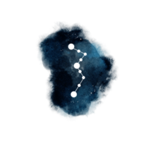 signo do zodíaco com aquarela png