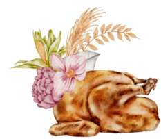 Thanksgiving hösten akvarell clipart png