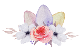 aquarelle de bouquet de pâques png