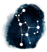 stjärntecken med akvarell png