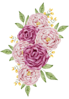 bouquet floreale acquerello dipinto a mano png