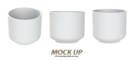 Tasse tae en céramique blanche isolé sur fond blanc png