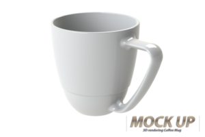 White ceramic Coffee mug isolated on a white background. png