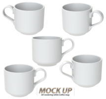 White ceramic Coffee mug isolated on a white background png