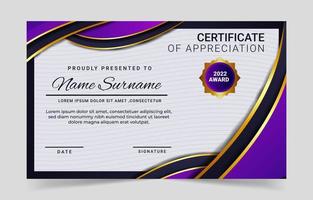 plantilla de certificado de agradecimiento vector