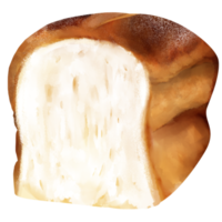 set van brood en tarwe gebak bakkerij aquarel illustratie png