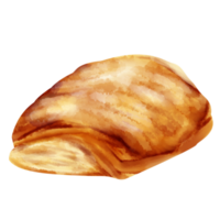 set di pane e pasticceria di grano panetteria pittura ad acquerello llustration png