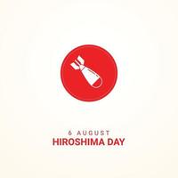 Vector illustration for 6 August Hiroshima remembrance day day of atomic bombing hiroshima