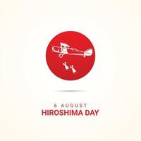 Hiroshima Peace Memorial Ceremony. Held every August 6th. vector illustration