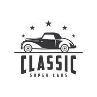 ilustración vector de plantilla de logotipo de coche clásico