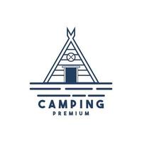 Camping and outdoor adventure retro logo
