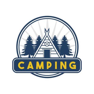 Camping and outdoor adventure retro logo