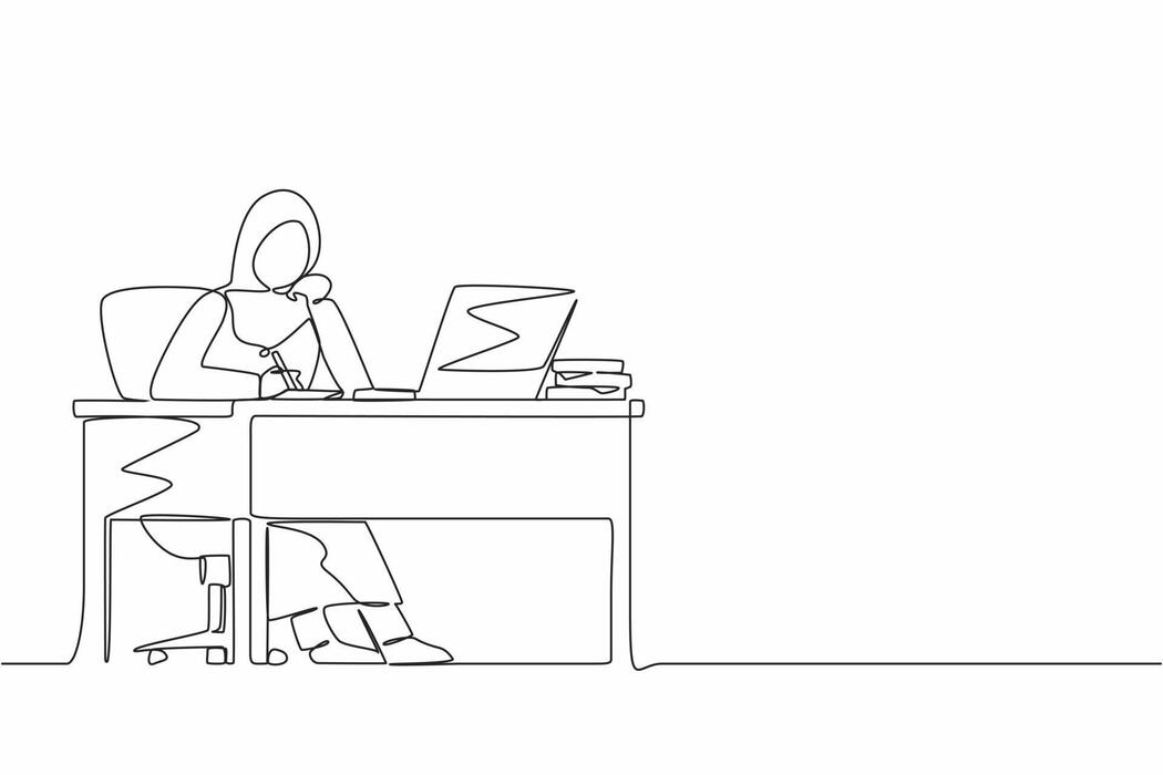 Continuous Line Drawing Computer Vector Art, Icons, and Graphics for ...