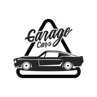 Classic car concept with old car side view vector