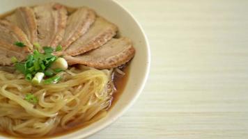 duck noodles with stewed duck soup - Asian food style video