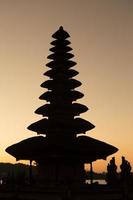 Pura Ulun Danu temple silhouette photo