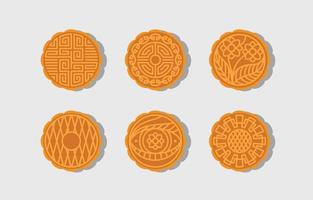 Moon Cake Pattern Icon vector