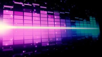 Sound equalizer. Wave pattern of music sounds element on monitor screen. photo