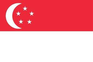 Singapore vector hand drawn flag, Singapore Dollar