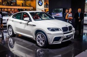 MOSCOW, RUSSIA - AUG 2012 BMW X6 M E71 presented as world premiere at the 16th MIAS Moscow International Automobile Salon on August 30, 2012 in Moscow, Russia photo