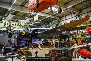 sinsheim, alemania - mai 2022 aviones de combate bombardero bimotor negro junkers ju 88 1936 foto