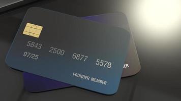 credit card 3d rendering for business concept. photo