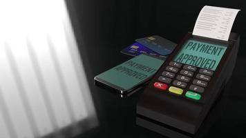 Credit Card Terminals 3d rendering image. photo