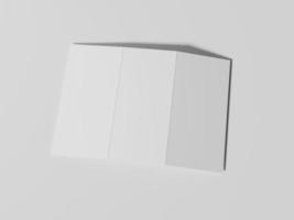 blank A4 trifold brochure mockup