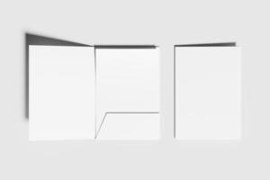 blank Presentation folder with a4 paper mockup