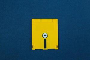 diskette for disk system vintage technology image top view. photo