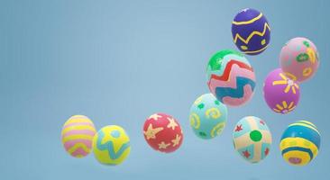 Easter egg  3d rendering for holiday content. photo