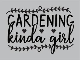 Garden typography t-shirt design vector file