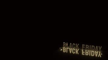 black friday  gold text on black background  for shopping content 3d rendering. photo