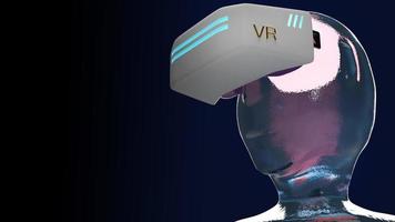 Virtual reality   headset  it equipment 3d rendering for technology content. photo