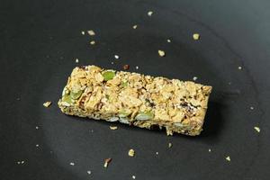 cereal bar healthy diet food image close up. photo