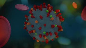 covid 19 virus 3d rendering for medicine content. photo