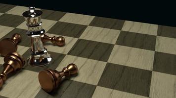 chess game 3d rendering abstract idea for business content. photo