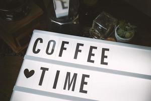 vintage roaster coffee  on wood table. photo