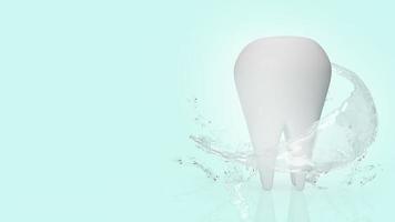 white teeth 3d rendering for dental content. photo