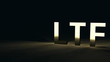 Lte text in dark tone  3d rendering for business content. photo