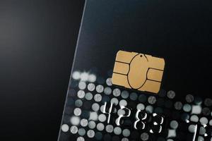 imagen de primer plano de la tarjeta de crédito para contenido empresarial. foto