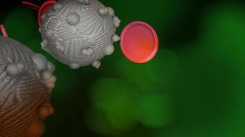 el virus en tono verde oscuro 3d renderizado para contenido de medicina y atención médica. foto