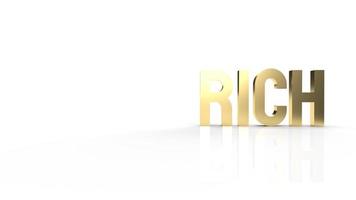 The rich gold text for business content 3d rendering. photo