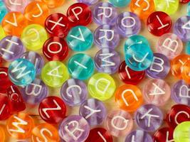 The alphabet bead multi color for background content photo