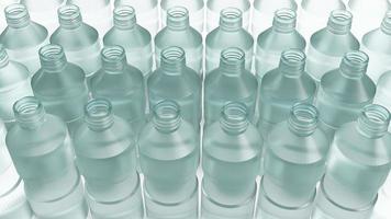 plastic bottle for recycled content 3d rendering. photo