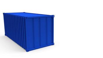 CONTAINER on white background for shipping concept 3d rendering. photo