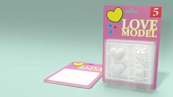 love plastic kit  3d rendering for love concept. photo